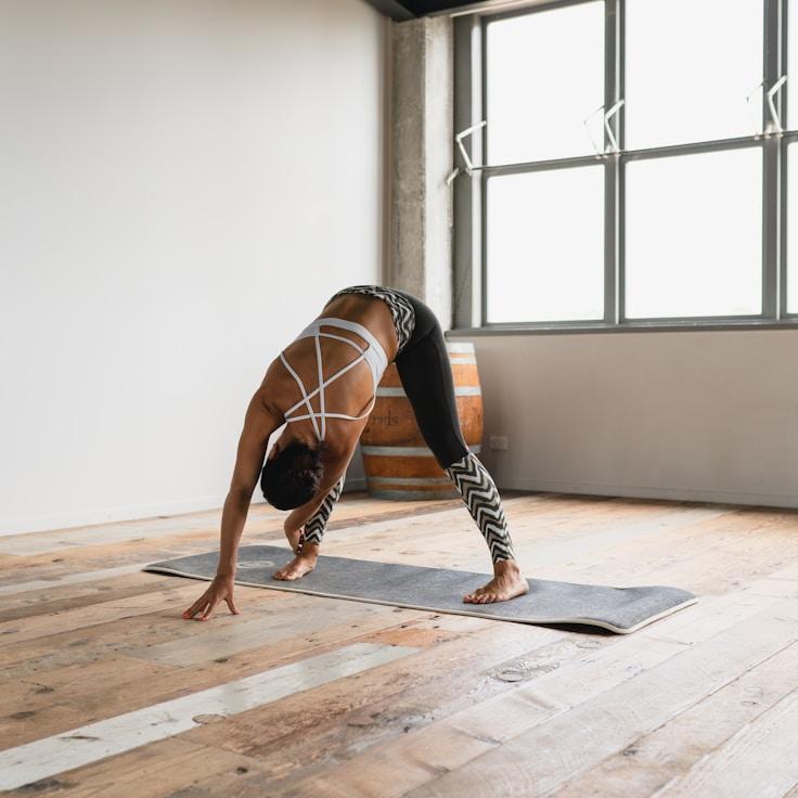 Group fitness class in a modern studio setting