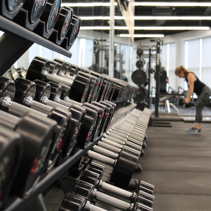 Group fitness class in a modern studio environment